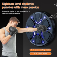 Music Boxing Machine, LED Music Boxing Machine, 8 rychlostních režimů a sady režimů počítání, Nástěnný boxovací terč Chytré boxo